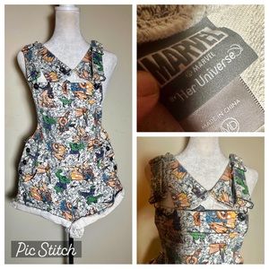Vintage 90s MARVEL COMICS overalls sz Small